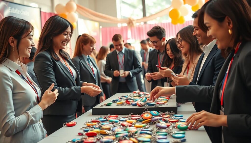 Werbe Event mit Schlüsselanhänger